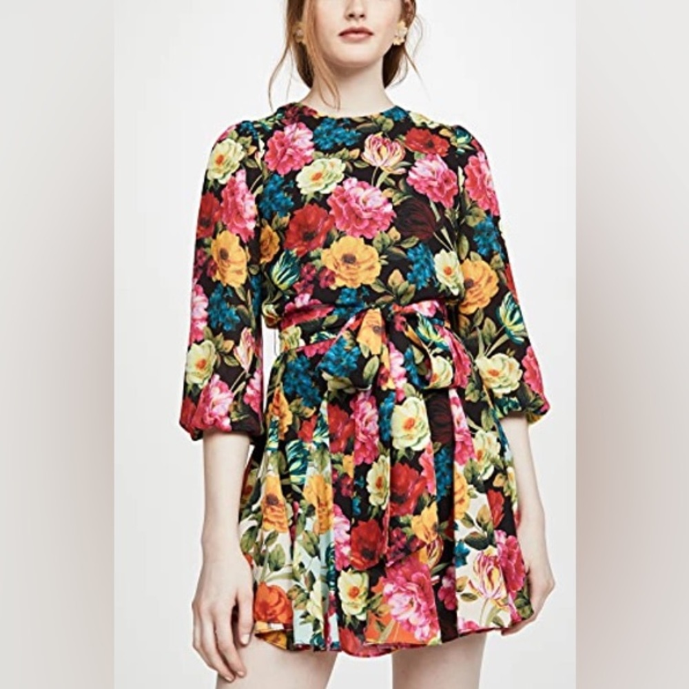Alice + Olivia Belted Floral Dress | Size 2
